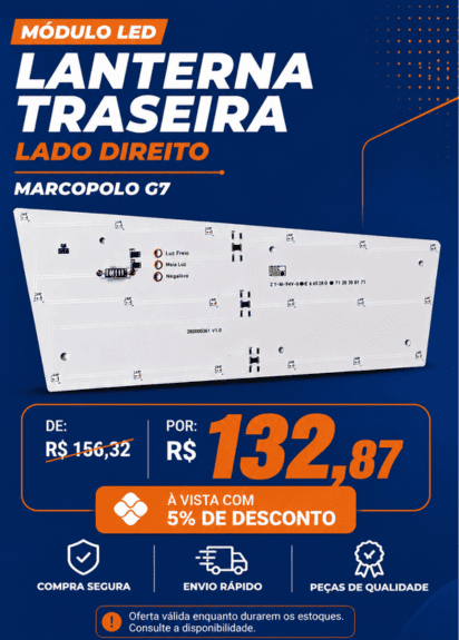 Lançamento Módulo LED para Marcopolo G7