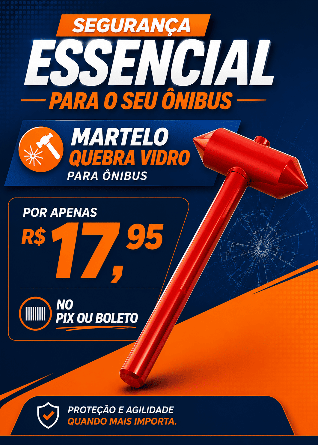 Oferta Martelo Quebra Vidro para Ônibus