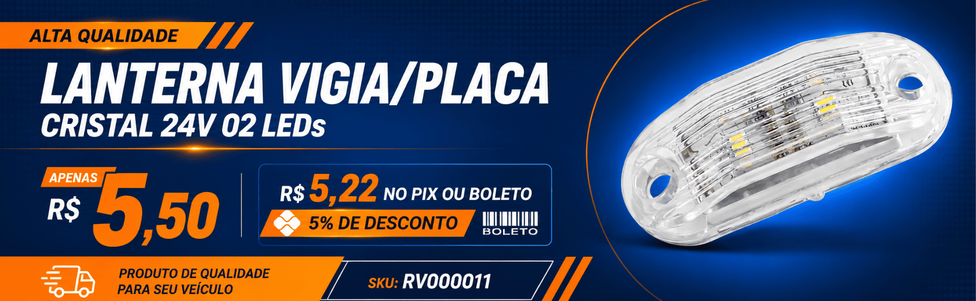 Lanterna Vigia 24v 2 Leds