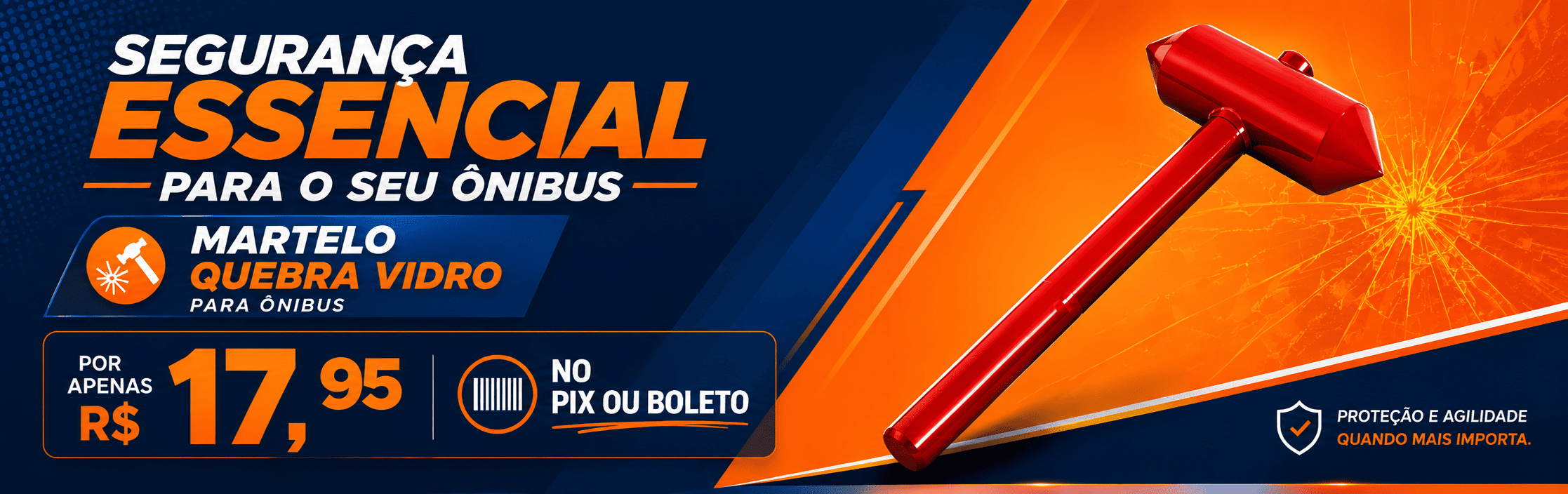 Martelo Quebra Vidro Ônibus