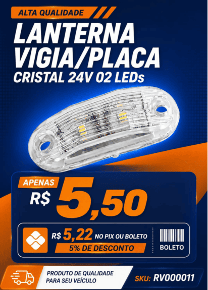 Lanterna Vigia 24v 2 Leds