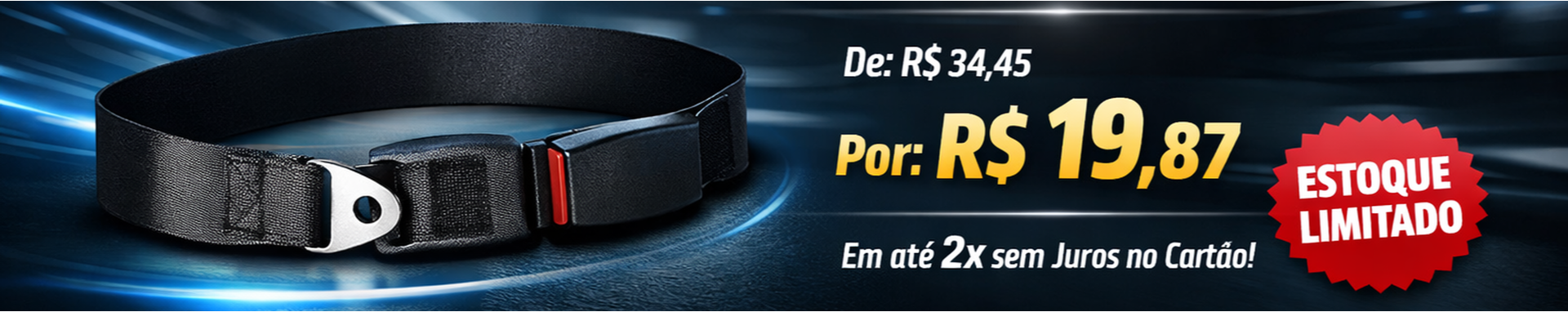 Cinto Seguranca 02 pontas original abdominal CV600