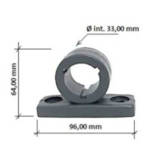 0103221 SUPORTE TUBO BALAUSTRE CINZA CHUMBO 64MM S/PASSA FIO 0103221 SUPORTE TUBO BALAUSTRE CINZA CHUMBO 64MM S/PASSA FIO