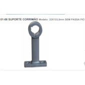 0108 SUPORTE T BALAUSTRE TETO CORRIMAO 32X133,5 CINZA POLAR