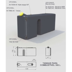 324 TANQUE COMBUSTIVEL PLASTICO 350 LITROS 1 BOCAL S/BOIA