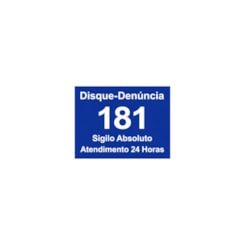 Adesivo Disque Denúncia 181 200x15mm Código 437 AD62 Ônibus