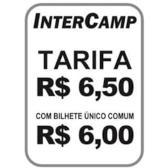 ADESIVO INFORMACAO TARIFA INTERCAMP 225MM X 165MM AD034 10025400008