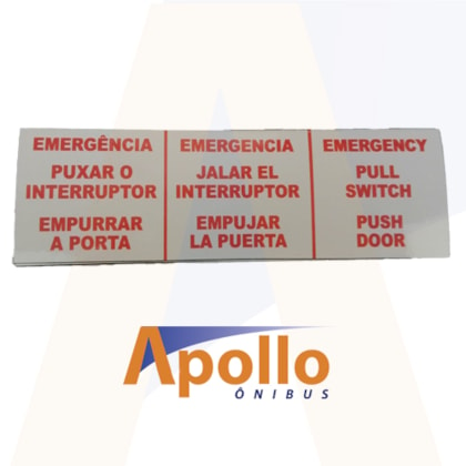 ADESIVO INSTRUCAO PUXAR INTERRUPTOR EMPURRAR A PORTA 160X50MM AD29