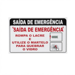 Adesivo Instruções de Emergência 19x11