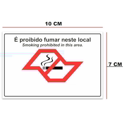 ADESIVO PROIBIDO  FUMAR  RODOVIARIO 10X7M AD0322