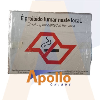 ADESIVO PROIBIDO  FUMAR RODOVIARIO 220X170MM AD032