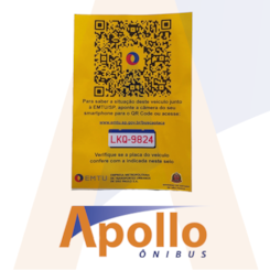 ADESIVO QR CODE EMTU /ESPECIAL PELO NUMERO DA PLACA AD111