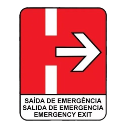 ADESIVO SETA INDICACAO SAIDA DE EMERGENCIA LD VM  AD019D 1686