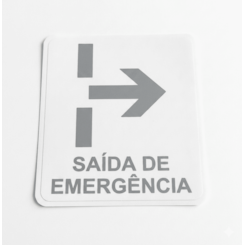 Adesivo Seta Saída Emergência LD Transparente