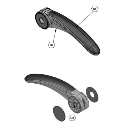 APOIA BRACO NEOBUS URBANOS CINZA/PRETO LE 360MM AP18459