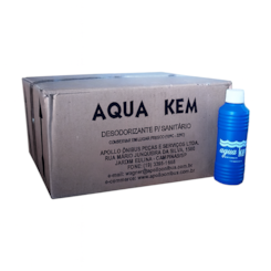 AQUA KEM DESODORIZANTE LIQUIDO PARA SANITARIO CAIXA 16 FRASCOS 500ML AK500