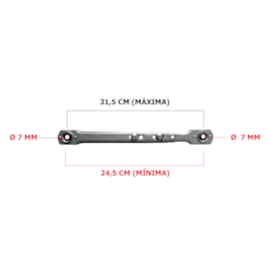 BARRA TRANSMISSAO ESTAMPADA 264MM 12100264