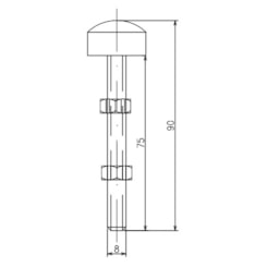 BATENTE BORRACHA MASCARELLO 90MMX25MM 004612