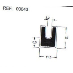 BORRACHA CANALETA JANELA RODOVIARIO 5 359