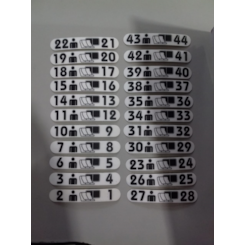 CONJUNTO NUMERACAO POLTRONA ADESIVA MBB O370 O371 3258171648