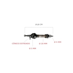 EIXO LIMPADOR AUXILIAR G6/NEOBUS/COMIL/MASC. GRANMICRO 13630001 8675 GRN1085A