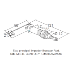 EIXO LIMPADOR P/BRISA PRINCIPAL BUSSCAR/0371MBB 83191 1002