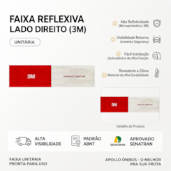 Faixa Refletiva Segurança 3M -Lado Direito