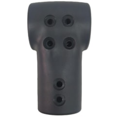 Garra Bi Partido PVC Cinza para Balaustre Ônibus