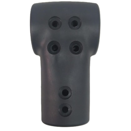 Garra Bi Partido PVC Cinza para Balaustre Ônibus