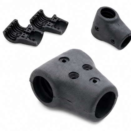 Garra Bipartida PVC Cinza Chumbo