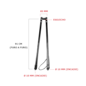 HASTE LIMPADOR P/BRISA 920MM RODOVIARIO 6/7/ W12 MASCARELLO ROMA 5016 HASTE LIMPADOR P/BRISA 920MM RODOVIARIO 6/7/ W12 MASCARELLO ROMA 5016