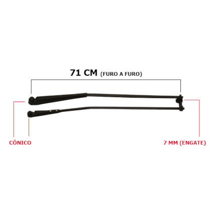 HASTE LIMPADOR P/BRISA BUSSCAR ELBUSS ELBUSS URBANUS GRN2423 44070