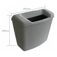 LIXEIRA COM TAMPA CINZA POLAR MED. 28X25M 02316239 06551001
