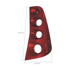 MOLDURA LANTERNA TRASEIRA LD VM MP SENIOR IDEALE 201094 8205000008 001650