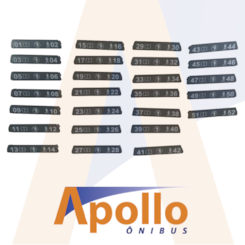 NUMERACAO POLTRONA MARCOPOLO G7 INDIVIDUAL 10143317