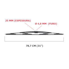 PALHETA LIMPADOR LARGA BUSSCAR URBANO/RODOVIARIO 80CM 2032DE