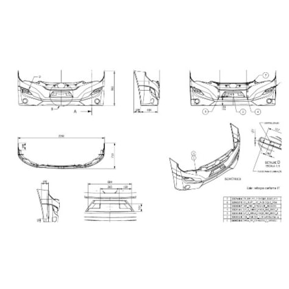 PARACHOQUE DIANTEIRO S/FAROL NEBLINA MASCARELLO MS4 221388