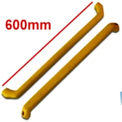 PEGA MAO BORRACHA PORTA CAIO AMARELO 600MM / 58,5 FURO A FURO