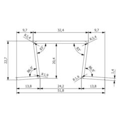 PERFIL PVC TRILHO POLTRONA MASCARELLO CINZA ESCURO 054588