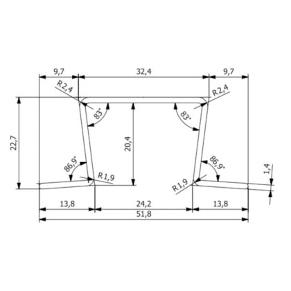 PERFIL PVC TRILHO POLTRONA MASCARELLO CINZA ESCURO 054588