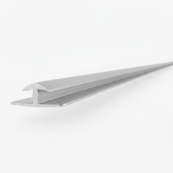 Perfil PVC União Chapas Tipo H Cinza Barra 6m
