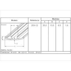 PERSMR446 PERFIL PVC FACAO LATERAL NEOBUS PERFIL