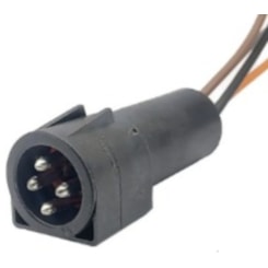PLUG CONECTOR MACHO 4 VIAS SEM TERMINAL E TRAVA SOLENOIDE PARADA MOTOR VW FORD MWM CUMMINS 91040128 ETE9937 ETE8937