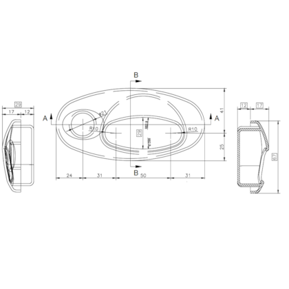 PUXADOR PORTA LD  TAMPA LATERAL MASCARELLO ROD. 034539