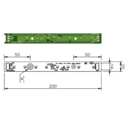REGUA LED  2 ESTAGIOS 24V 200MX20MM 319629