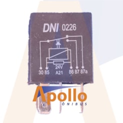 RELE MINI AUXILIAR 24VCC 5/10A 5 TERMINAIS  0039613 DNI0226