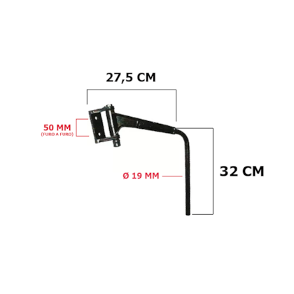 SUPORTE ESPELHO RETROVISOR LADO E CAIO ALPHA AL005 213FRB