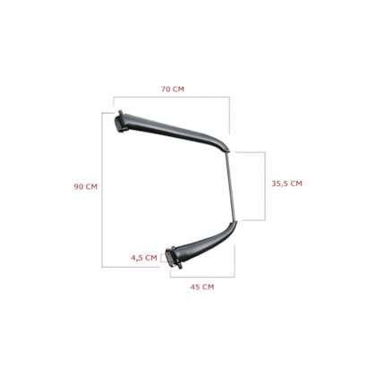 Suporte Espelho Retrovisor LD AL024M EM0201 Caio Apache VIP II Original