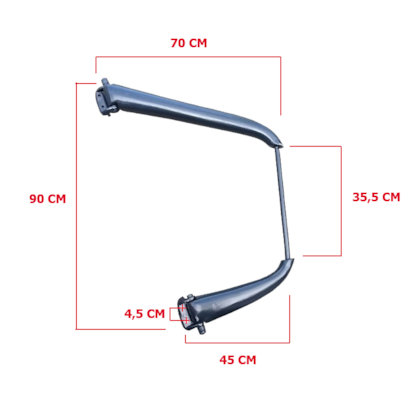 SUPORTE ESPELHO RETROVISOR LD CAIO APACHE VIP II AL024 EM0201