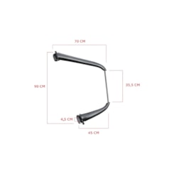 SUPORTE ESPELHO RETROVISOR LD CAIO APACHE VIP II AL024M EM0201